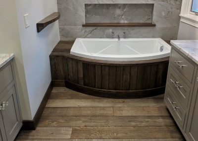 Stonewashed Charcoal Bathroom Installation